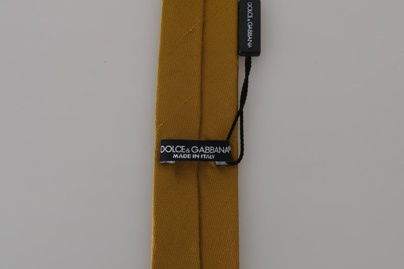 Yellow Silk Solid Slim Tie