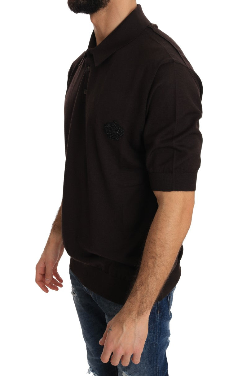 Brown Polo Short Sleeve T-shirt