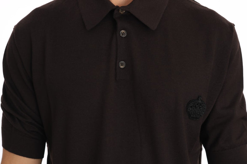 Brown Polo Short Sleeve T-shirt