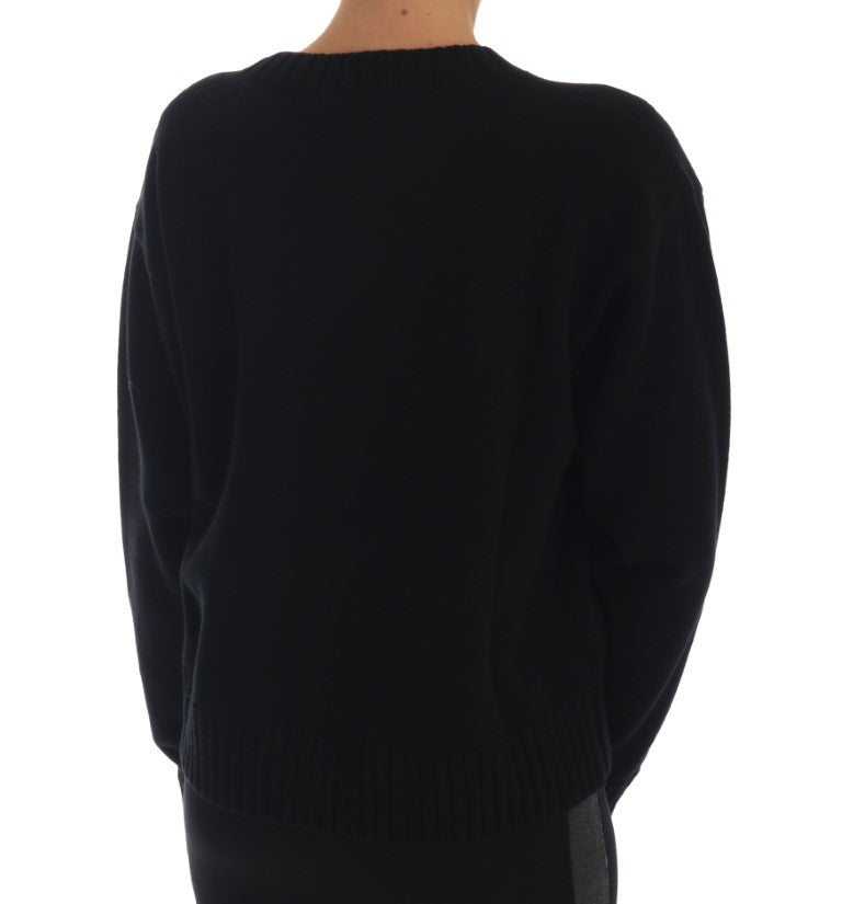 Fairy Tale Crystal Black Cashmere Sweater