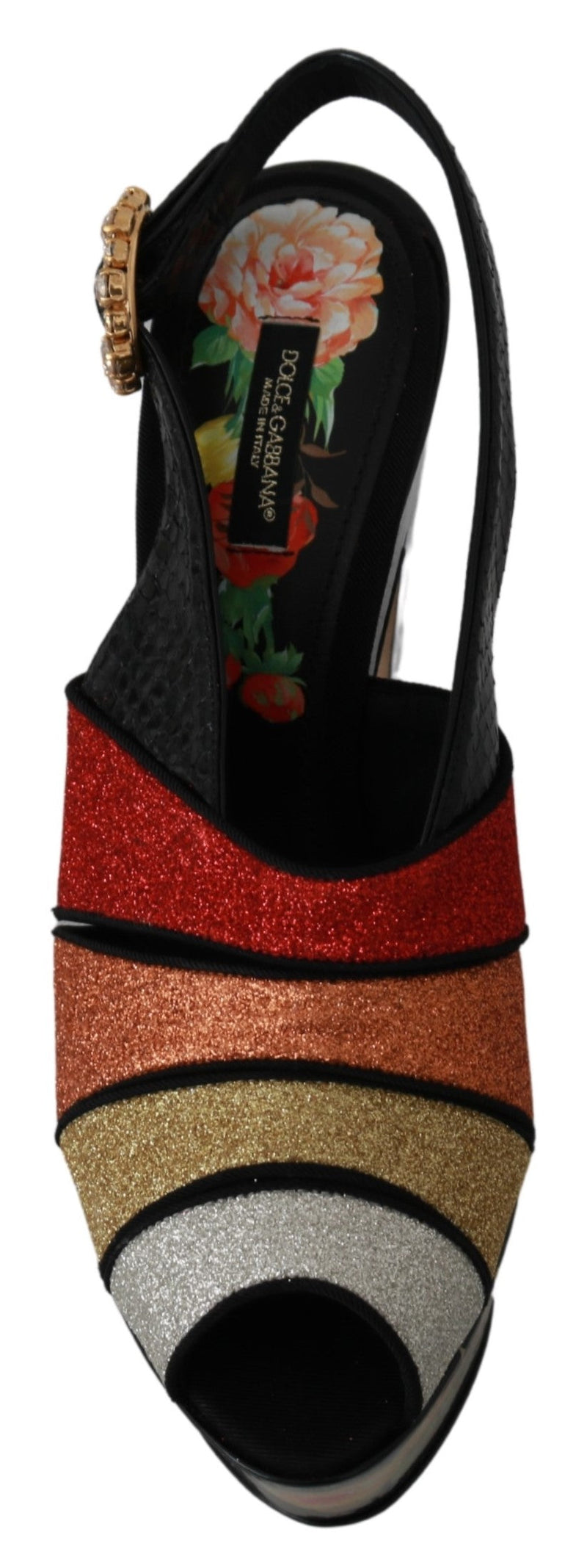 Dolce & Gabbana Floral Wedges Ankle Strap Sandals
