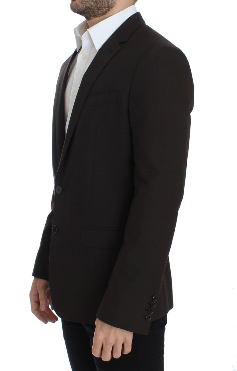 Brown wool MARTINI slim fit Blazer