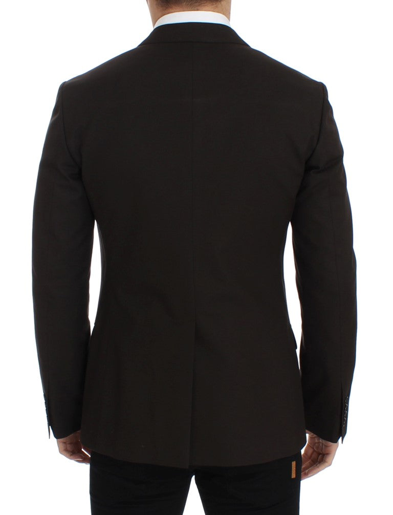 Brown wool MARTINI slim fit Blazer