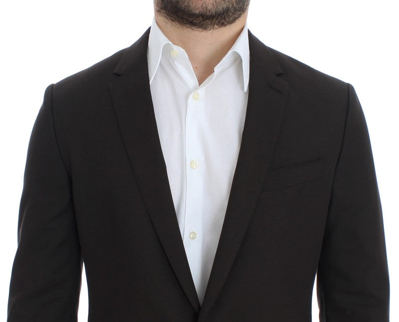 Brown wool MARTINI slim fit Blazer