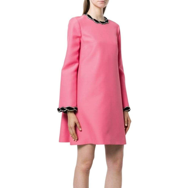 Gucci Pink Velvet Trim Dress