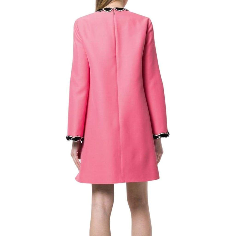 Gucci Pink Velvet Trim Dress