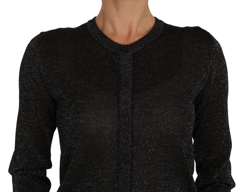 Black Cardigan Sweater Lightweight Top