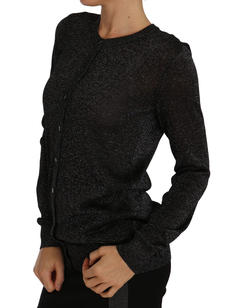 Black Cardigan Sweater Lightweight Top