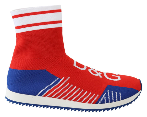 Blue Red Sorrento Logo Sneakers Sock Shoes