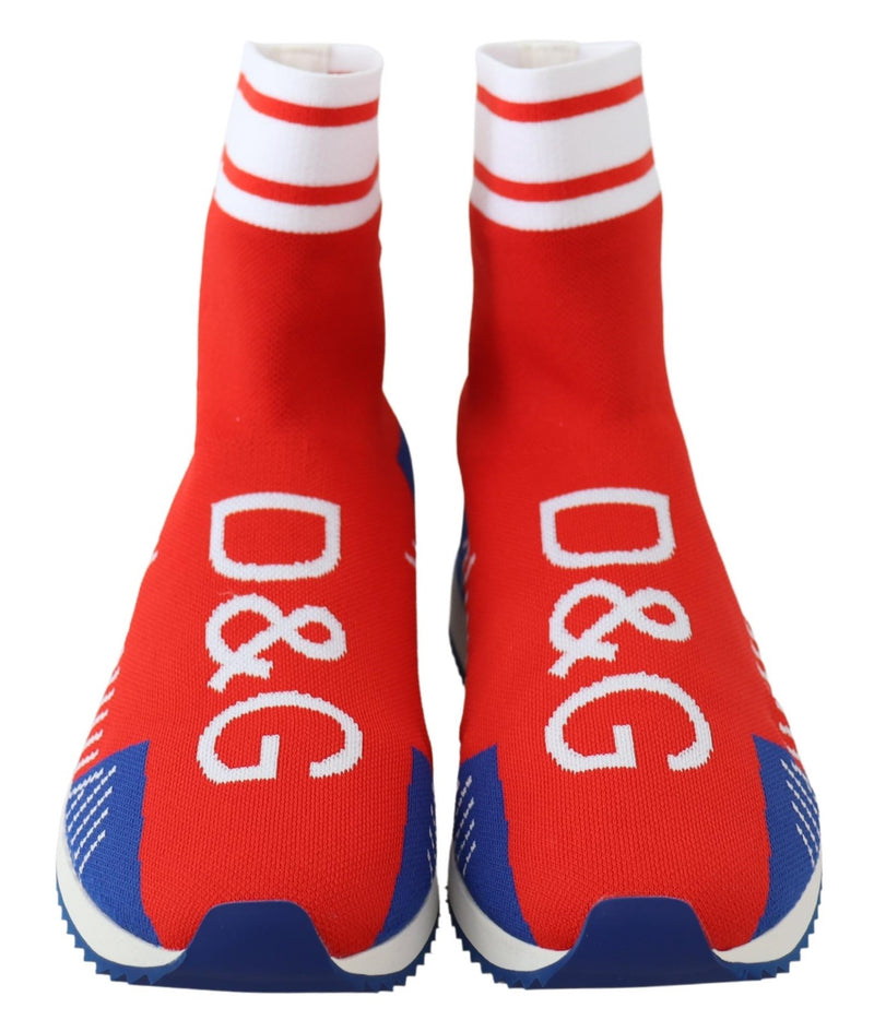 Blue Red Sorrento Logo Sneakers Sock Shoes
