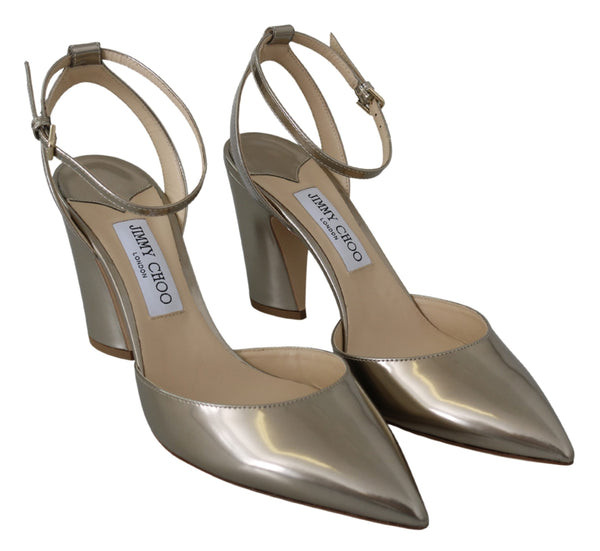 Micky 85 Gold Mary Jane with Adjustable Strap