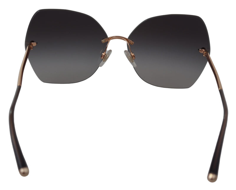 Gray Gold Butterfly Logo Women Eyewear Sunglasses