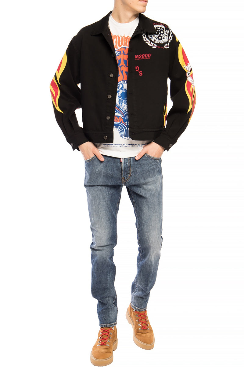 Navy Blue Cotton Cool Guy Jeans