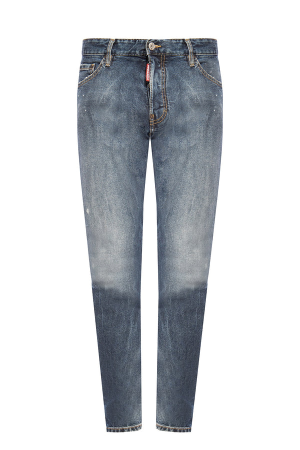 Navy Blue Cotton Cool Guy Jeans