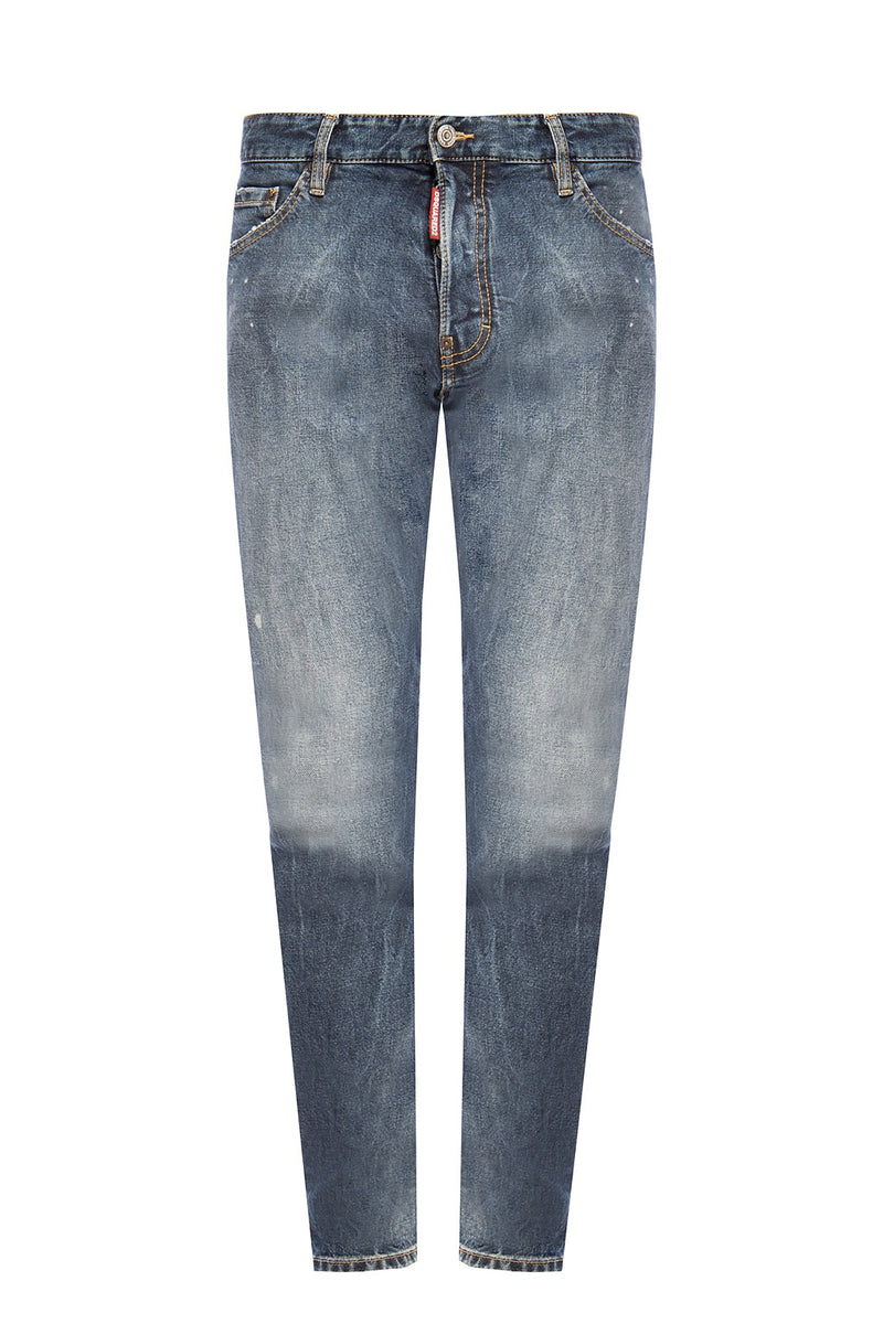 Navy Blue Cotton Cool Guy Jeans
