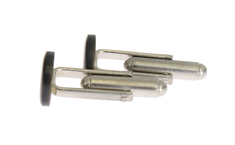 Silver Brass Round Cufflinks