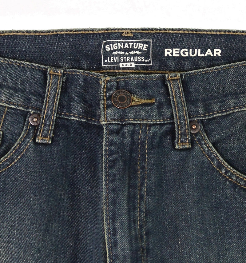 Signature Gold Blue Men's Straight Jeans