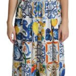 Multicolor Majolica Printed Jumpsuit Dress