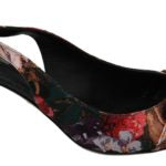 Multicolor Crystal Slingbacks Heels Shoes