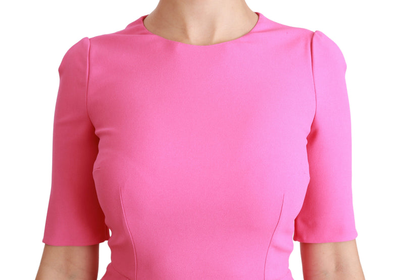 Pink Stretch Sheath Mini Bodycon Dress