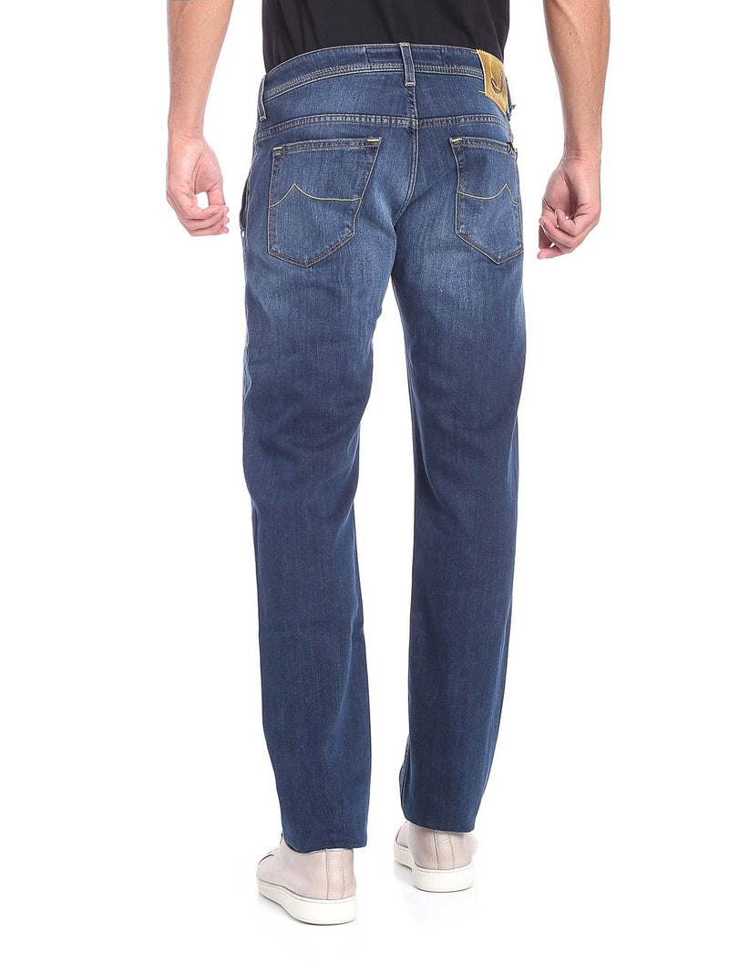 Blue Cotton Comfort Denim Jeans