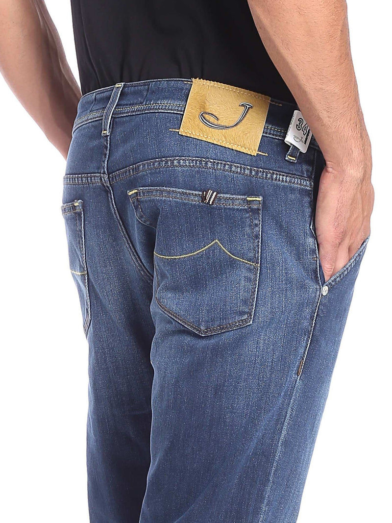 Blue Cotton Comfort Denim Jeans