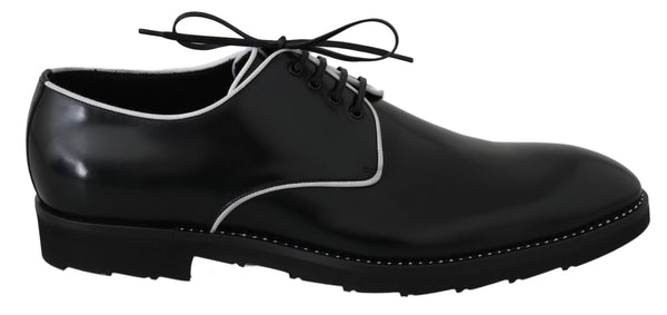 Black Leather Derby Dress Formal Mens Shoes