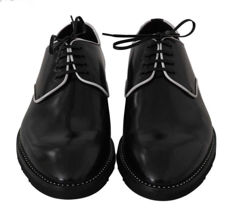 Black Leather Derby Dress Formal Mens Shoes