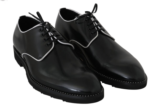 Black Leather Derby Dress Formal Mens Shoes