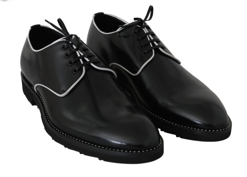 Black Leather Derby Dress Formal Mens Shoes
