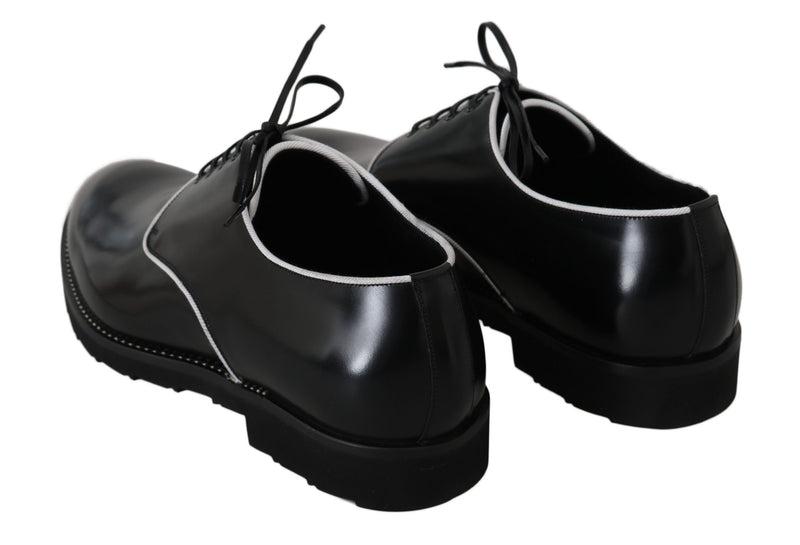 Black Leather Derby Dress Formal Mens Shoes