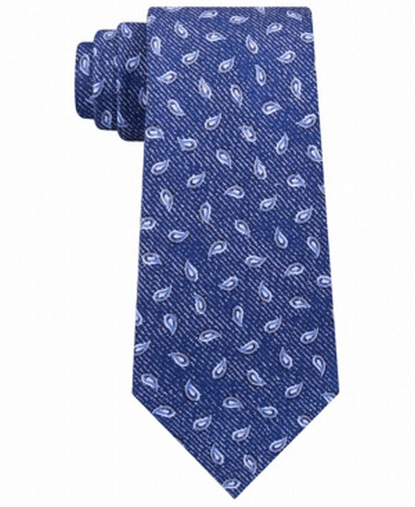 Men's Fine Line Pine Toss Paisley Slim Silk Neck Tie