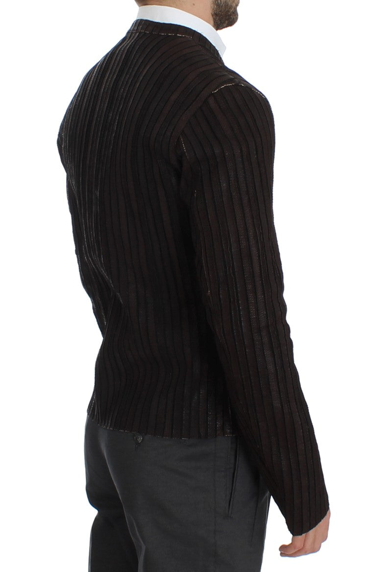 Brown Leather Jacket Biker Coat