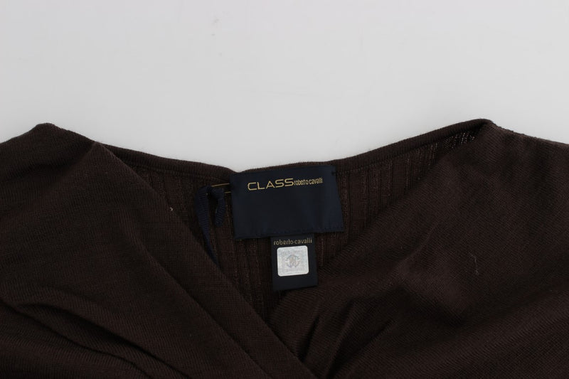 Brown knitted wool sweater