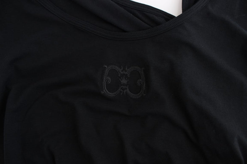 Black cotton tank top