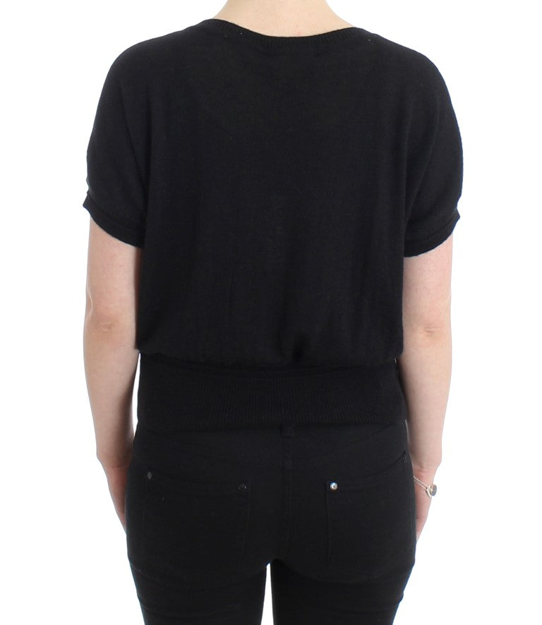 Black short sleeved jumper