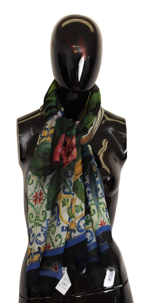 Multicolor Zebra Print Cashmere Shawl Scarf