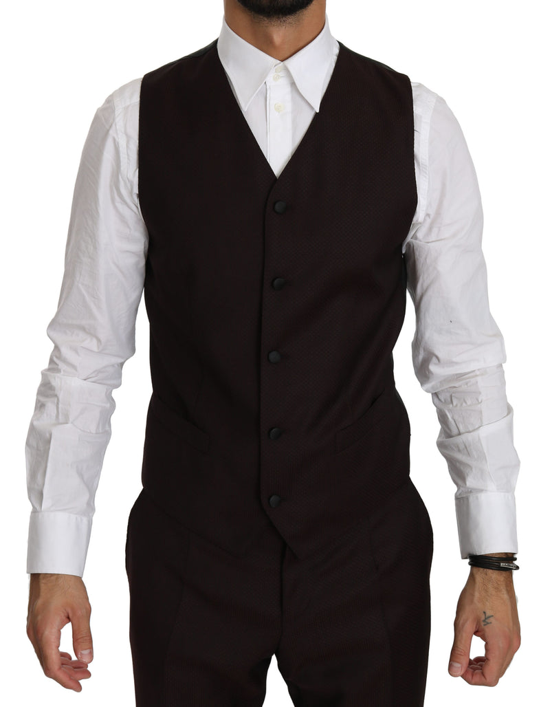 Bordeaux Wool Slim 3 Piece MARTINI Suit