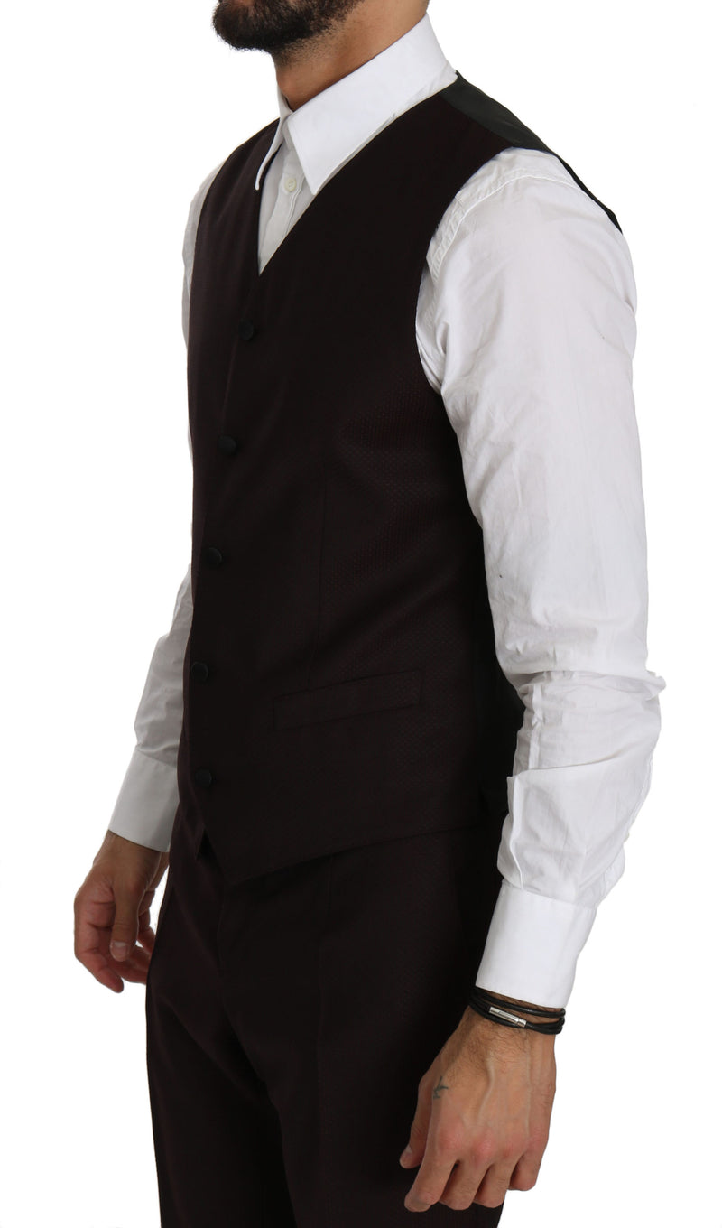 Bordeaux Wool Slim 3 Piece MARTINI Suit