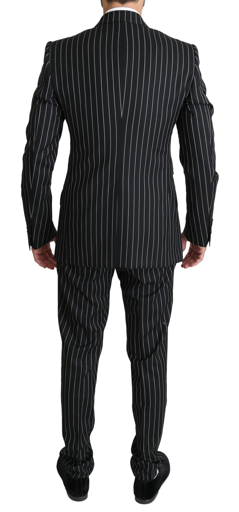 Black White Striped 3 Piece SICILIA Suit