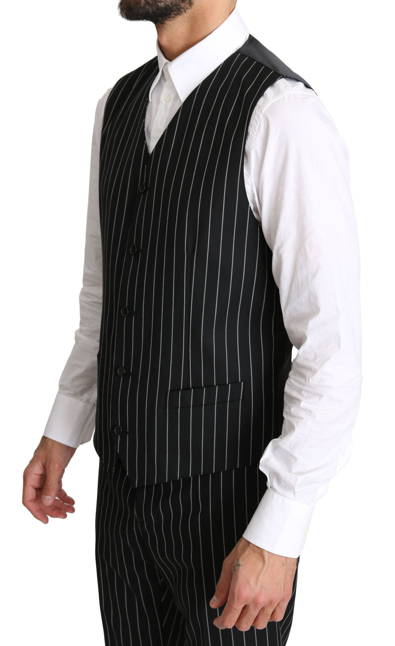 Black White Striped 3 Piece SICILIA Suit