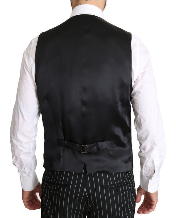 Black White Striped 3 Piece SICILIA Suit