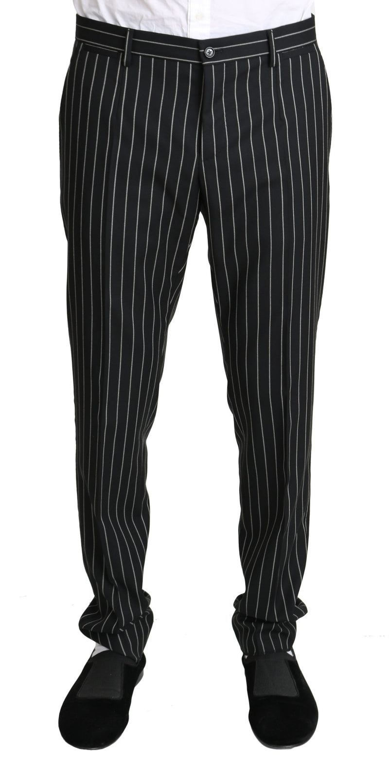 Black White Striped 3 Piece SICILIA Suit