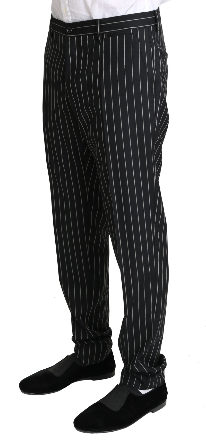 Black White Striped 3 Piece SICILIA Suit