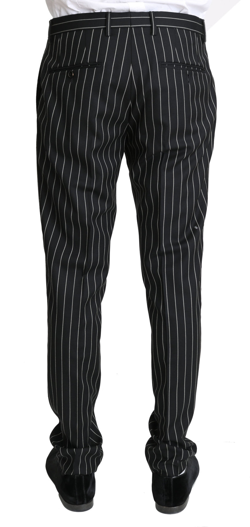 Black White Striped 3 Piece SICILIA Suit