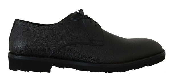 Black Leather Derby Dress Formal Shoes