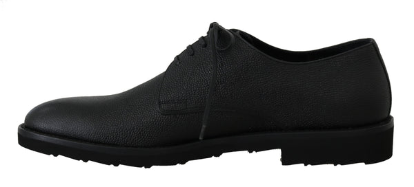 Black Leather Derby Dress Formal Shoes