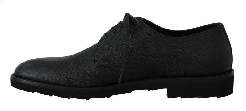Black Leather Derby Dress Formal Shoes