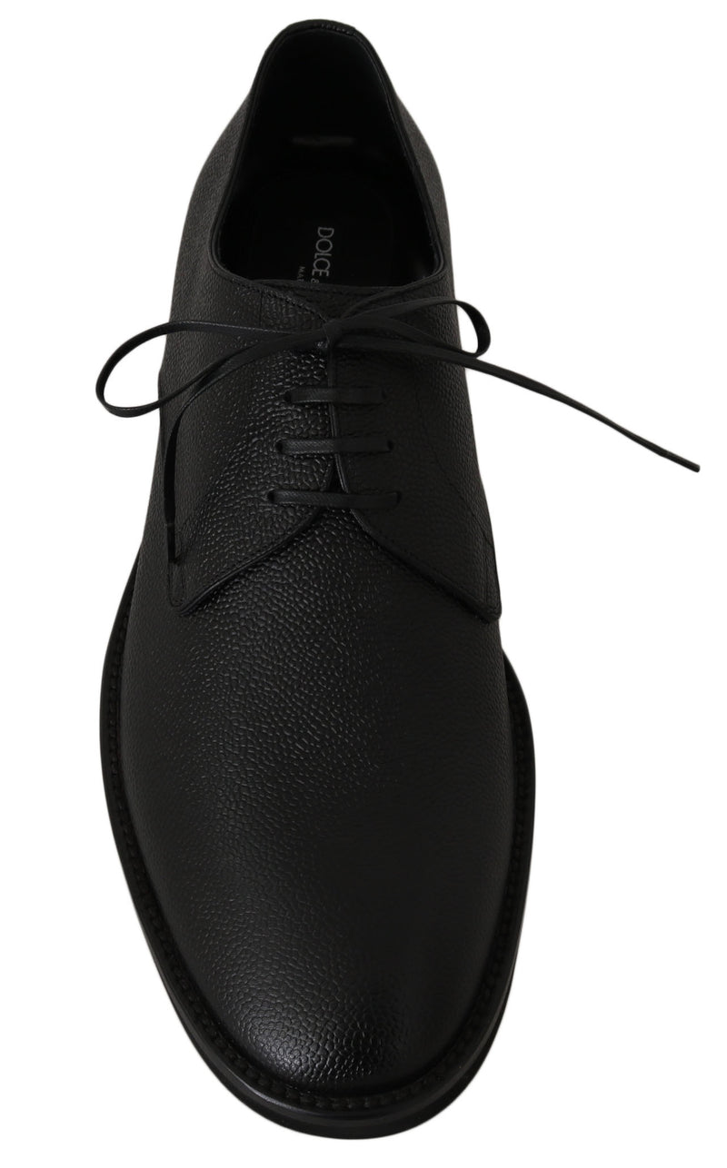 Black Leather Derby Dress Formal Shoes