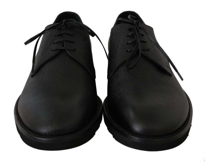 Black Leather Derby Dress Formal Shoes